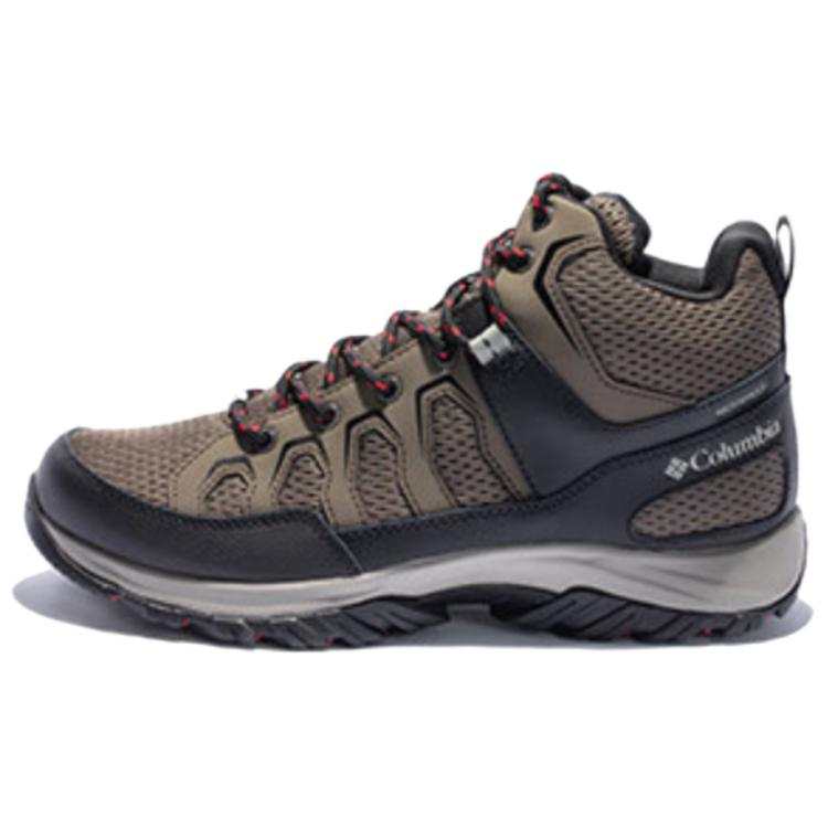 Columbia Slip Resistant Abrasion Resistant Mid top Hiking Shoes Men's Brown