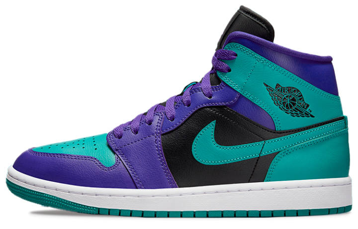 Jordan Jordan 1 Mid Black Grape Women's