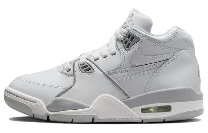 Nike Nike Air Flight 89 Abrasion Resistant Breathable Low top Basketball Shoes Men's Gray White