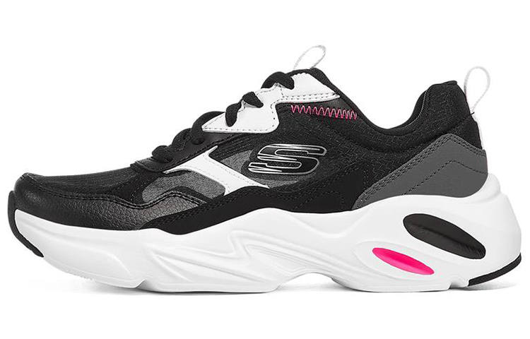 Skechers Stamina Airy Low Running Shoes Black/White Women's