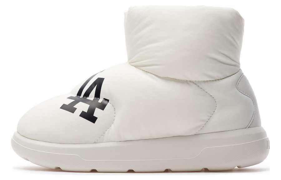 MLB Chunky Classic A FLEECE Bouncer Fabric Thermal Waterproof Short Snow Boots Women's White