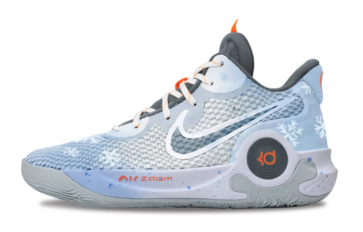 Nike Nike KD Trey 5 IX Cushioning Abrasion Resistant Impact Resistant Super Light Mid top Basketball Shoes Unisex Sky Blue