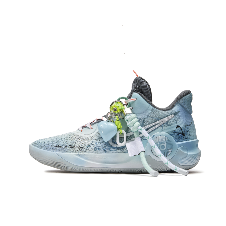 Nike Nike KD Trey 5 IX Cushioning Abrasion Resistant Cushioning, Wear Resistant Mid top Basketball Shoes Unisex Gray Blue