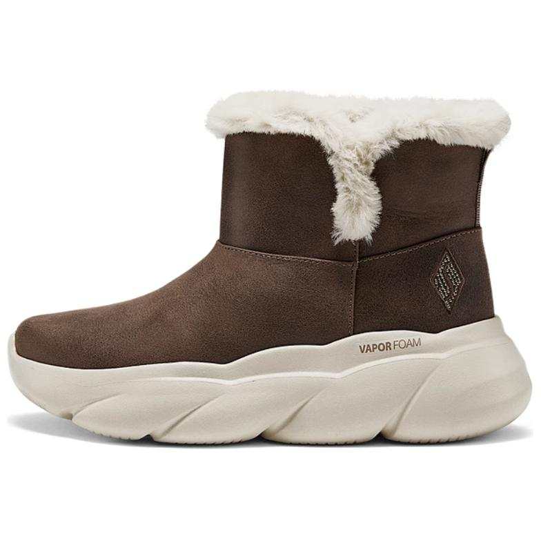 Skechers Vapor Foam Fleece Lined Thermal Short Snow Boots Women's Brown