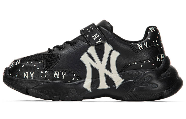 MLB Big Ball Chunky Leather Abrasion Resistant Low top Chunky Sneakers Unisex Black
