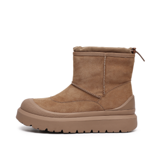Angelmix Angelmi Abrasion Resistant Height Increasing Slip Resistant Fashion Trend Short Snow Boots Unisex Brown