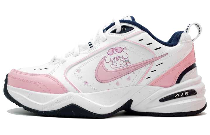 Nike Nike Air Monarch 4 Kaleidoscope White Navy PU Leather Low top Chunky Sneakers Unisex White Pink
