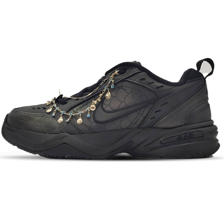 Nike Nike Air Monarch 4 Slip Resistant, Abrasion Resistant, Height Increasing Low top Chunky Sneakers Unisex Black