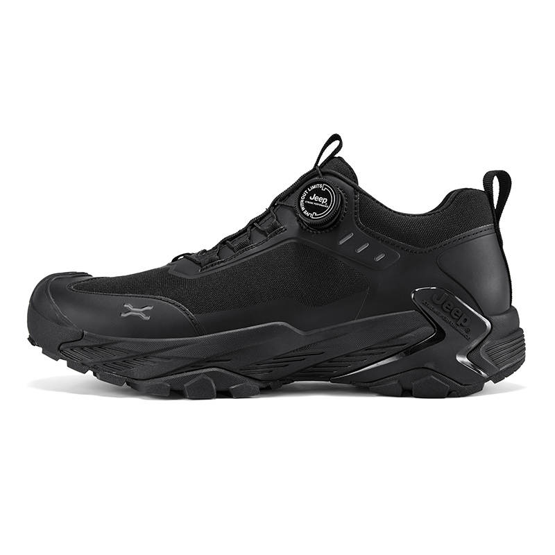 Jeep PU, Textile Cushioning Abrasion Resistant Lightweight Rebound Low top Mountaineering Hiking Shoes Men's