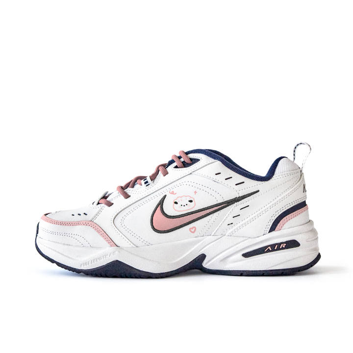 Nike Nike Air Monarch 4 Sunset Drunk Slip Resistant Abrasion Resistant Low top Chunky Sneakers Unisex White Pink