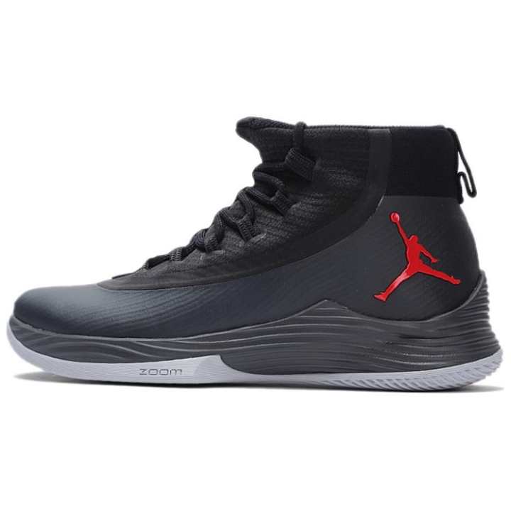Jordan Jordan Ultra Fly 2 Abrasion Resistant High top Basketball Shoes Men's Black Red