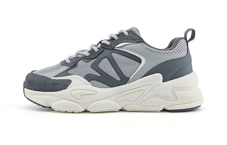 Kappa Casual Slip Resistant Abrasion Resistant Slip Resistant Abrasion Resistant Low top Chunky Sneakers Unisex Gray