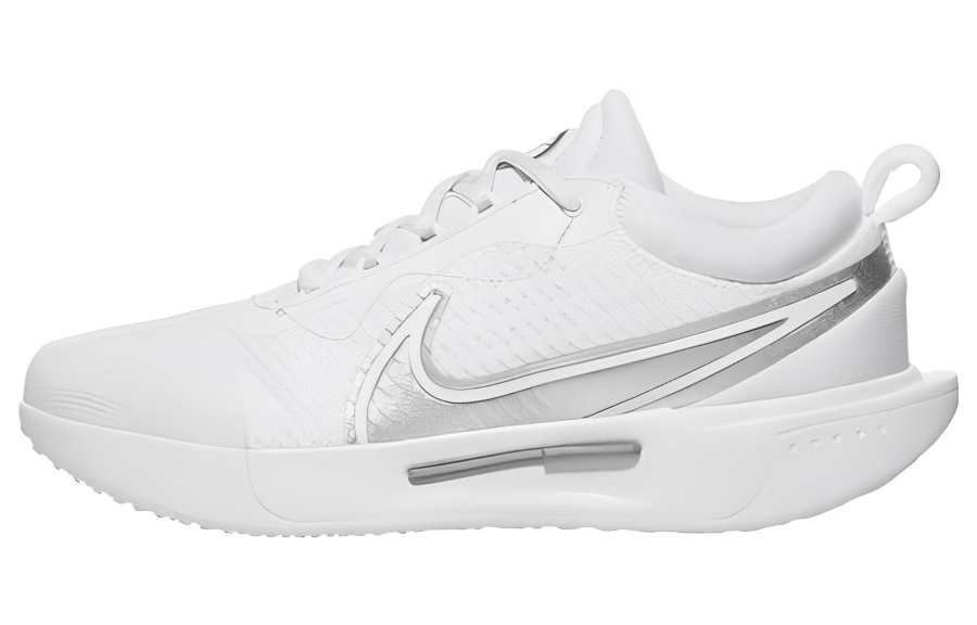Nike Nike Court Zoom Pro Cushioning Slip Resistant Cushioning Slip Resistant Low top Tennis Shoes Women's White Silver