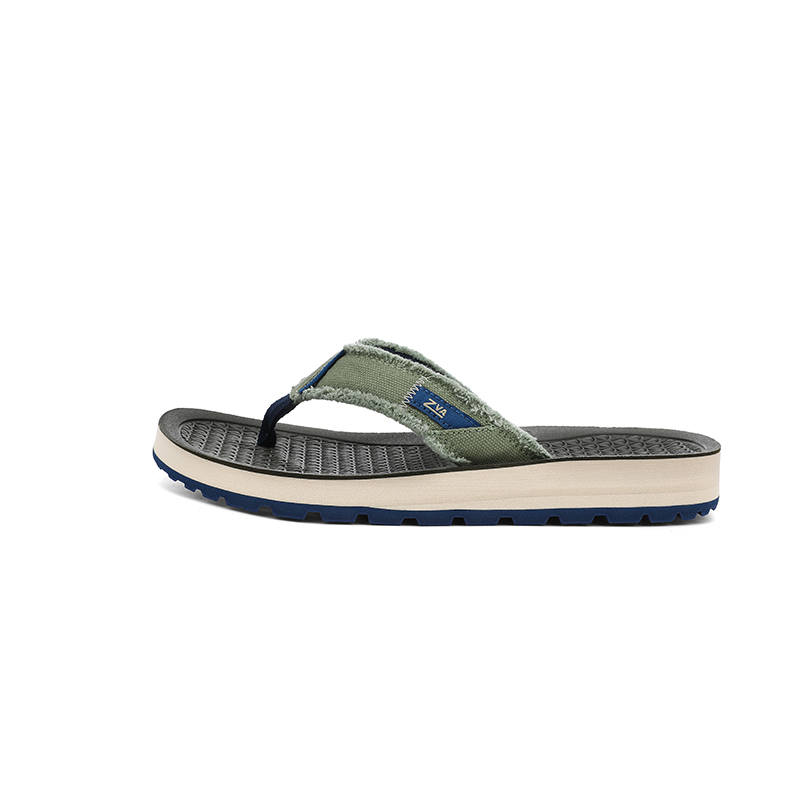 ZVA Quiet Abrasion Resistant Slip Resistant Quiet Abrasion Resistant Slip Resistant Flip Flops Men's Abyss Moss Green