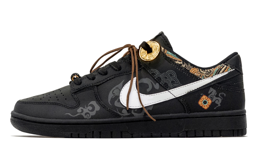 Nike Nike Dunk Old Scar Abrasion Resistant Abrasion Resistant Low top Skateboard Shoes Men's Black White