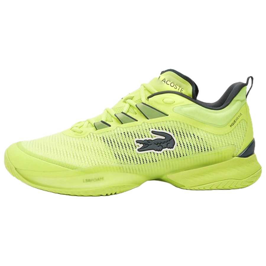 LACOSTE Fabric Slip Resistant Abrasion Resistant Low top Tennis Shoes Men's Green