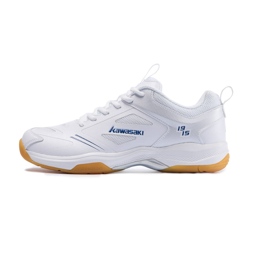 Kawasaki Multicolor Whirlwind Cushioning Slip Resistant Coverage Low top Badminton Shoes Unisex White Blue