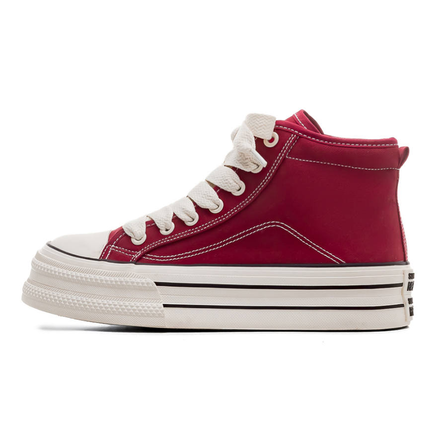 RENBEN Wear resistant And Lightweight High top Canvas Shoes Women's Red