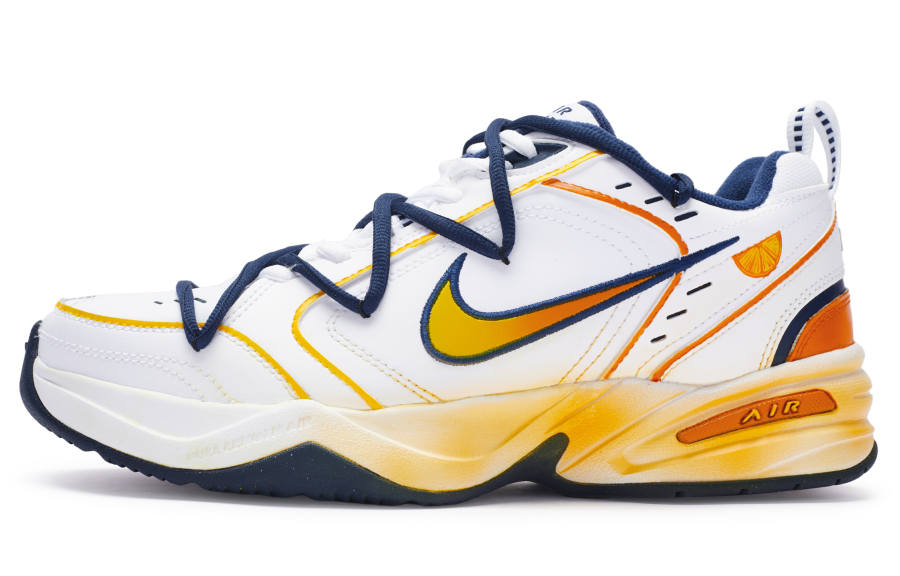 Nike Nike Air Monarch 4 Textile, Leather Cushioning Low top Chunky Sneakers Unisex Yellow Orange White