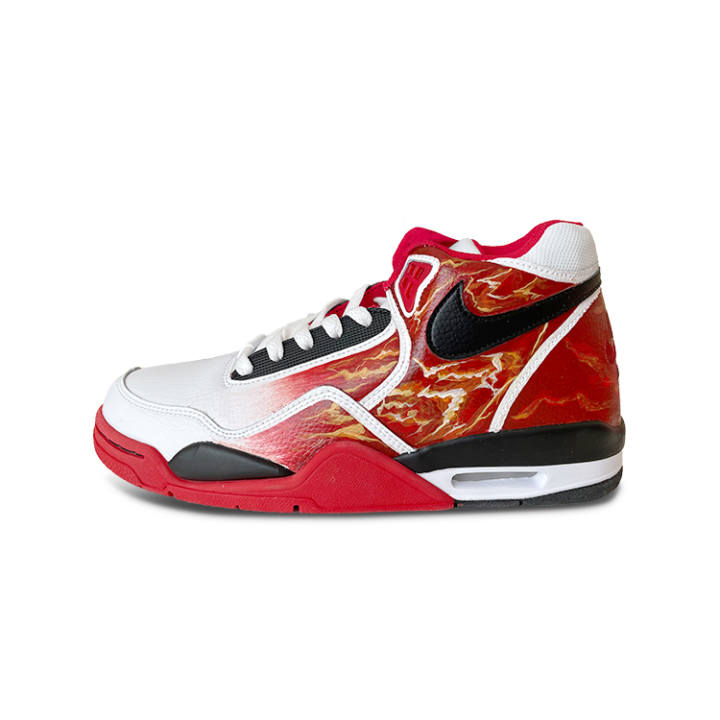Nike Nike Flight Legacy Slip Resistant Mid top Vintage Basketball Shoes Unisex Red