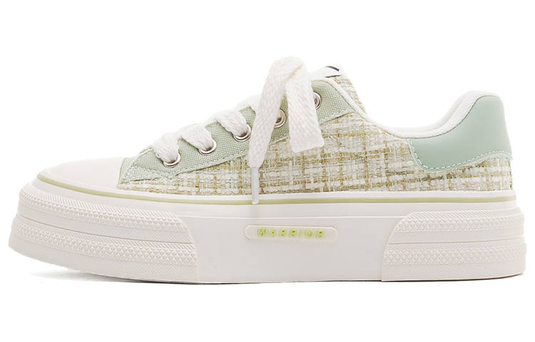 Warrior Chanel inspired Slip Resistant Abrasion Resistant Low top Canvas Shoes Women's Light Green
