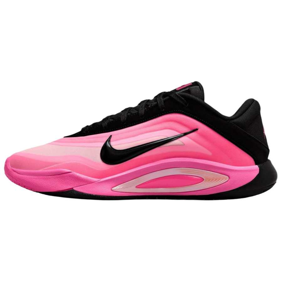 Nike Nike A'One Slip Resistant Abrasion Resistant Low top Basketball Shoes Women's Pink Black