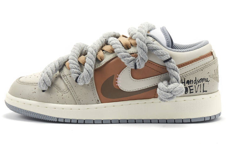 Jordan Jordan Air Jordan 1 Low Mocha Demon Slip Resistant Abrasion Resistant Thermal