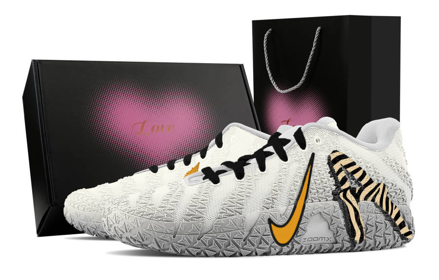 Nike Nike Ja Morant 3 Tiger Print, Heart Box Abrasion Resistant Low top Basketball Shoes Unisex Light Beige