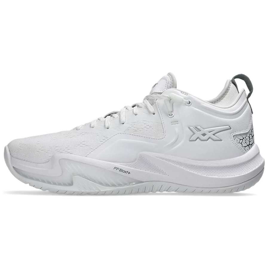 Asics Nove Surge Abrasion Resistant Low top Basketball Shoes Unisex White Silver