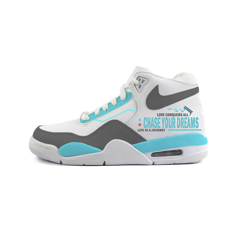 Nike Nike Flight Legacy Mid top Vintage Basketball Shoes Unisex White Blue