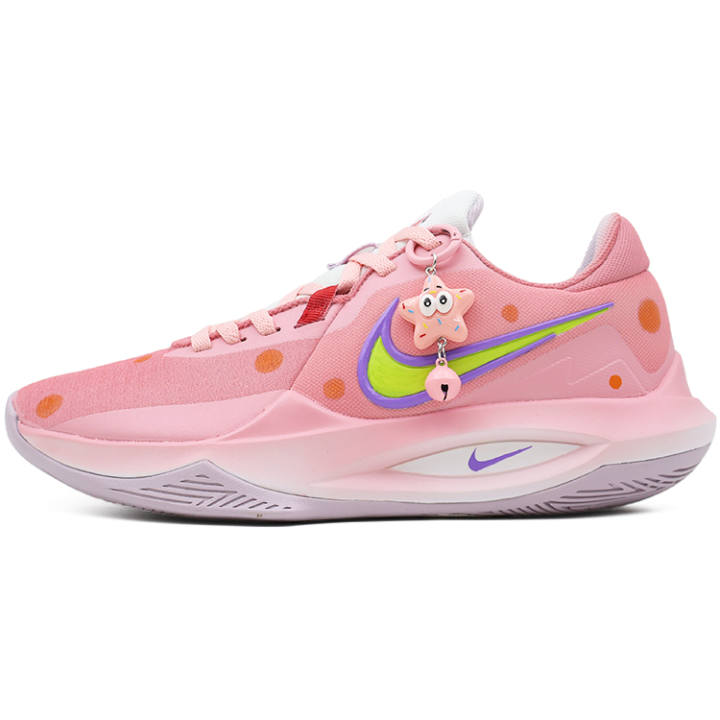 Nike Nike Precision 6 Cushioning Slip Resistant Abrasion Resistant Support Low top Basketball Shoes Unisex Pink