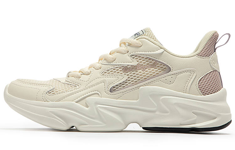 361° Vintage Slip Resistant, Abrasion Resistant, Breathable Low top Chunky Sneakers Women's Beige Pink