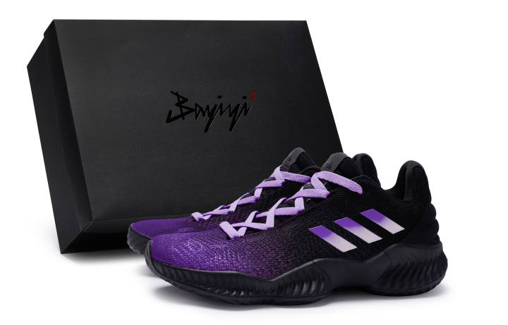 Adidas Adidas Pro Bounce 2018 Low 811 Manufacturing, Deep Sea Fantasy Purple, Special Shoe Box Cushioning Slip Resistant