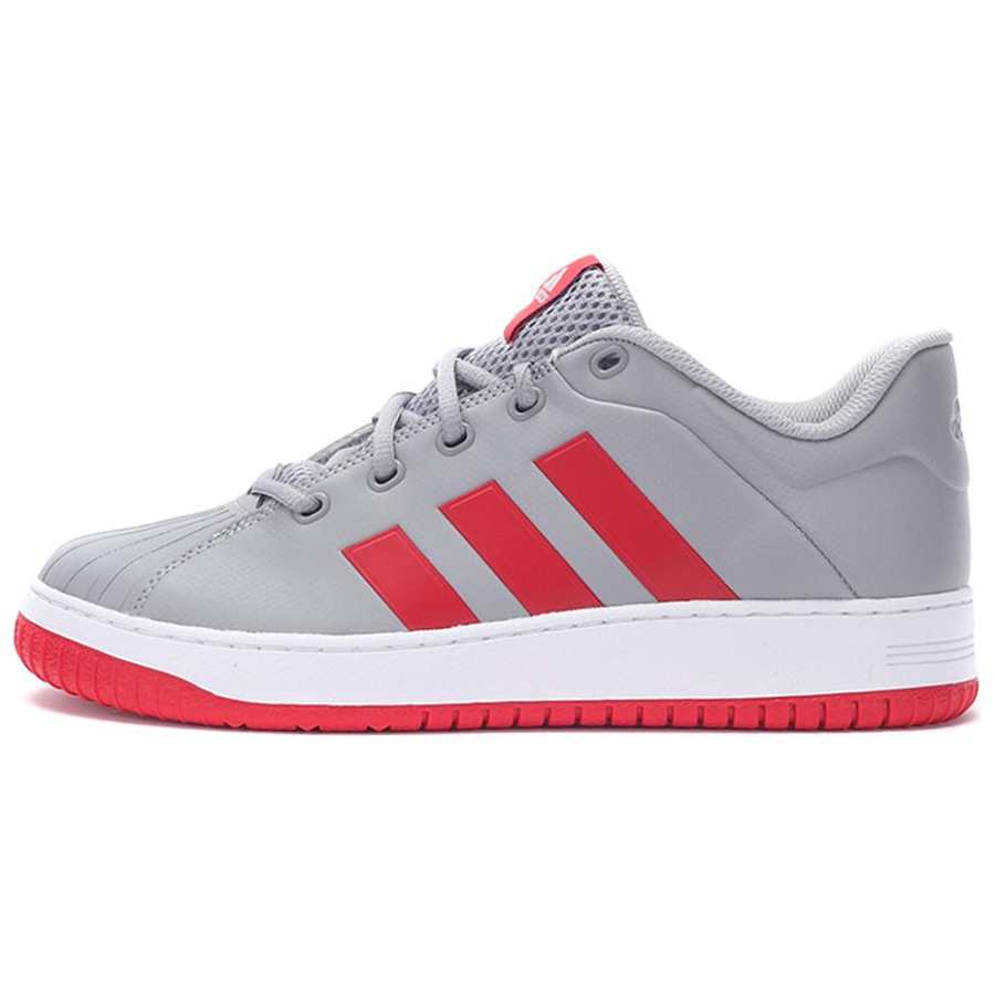 Adidas Adidas Slip Resistant Abrasion Resistant Low top Basketball Shoes Men's Gray Red