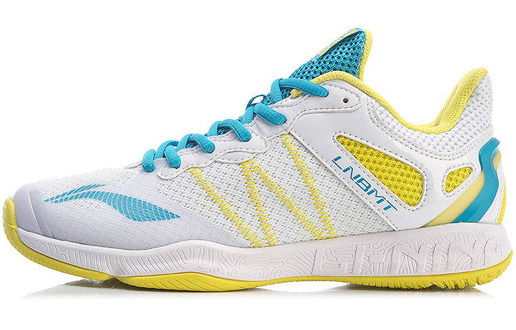Li-Ning Li Ning Gyrfalcon 4 Slip Resistant And Breathable Low top Badminton Shoes Women's White Yellow