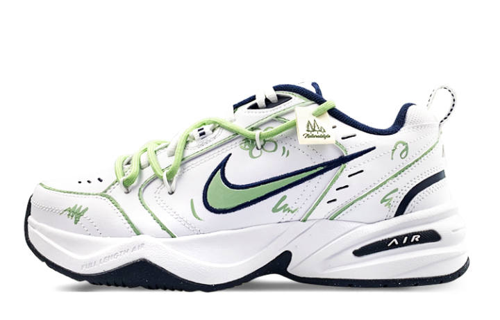 Nike Nike Air Monarch 4 Chunky Sneakers Unisex Low Top White/Green/Black