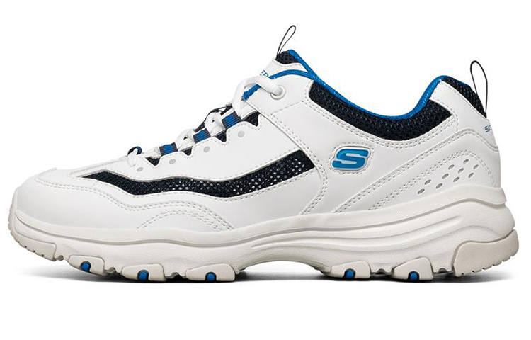 Skechers I Conik Sports Mesh, Textile Cushioning, Wear Resistant Low top Running Shoes Men's White Black Blue