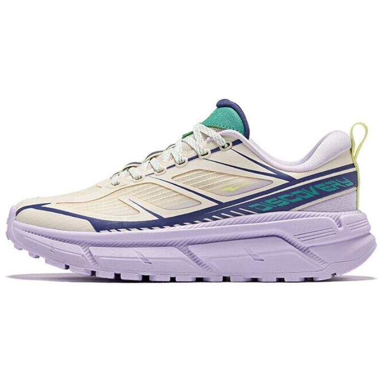Erke Slip Resistant And Abrasion Resistant Coverage Low top Chunky Sneakers Women's Beige Purple