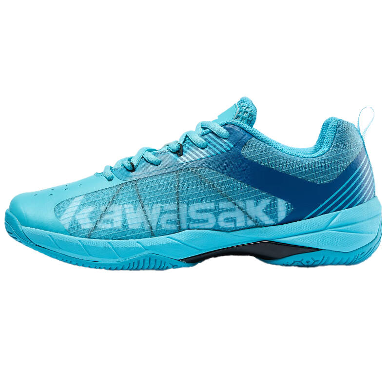 Kawasaki Badminton Shoes Unisex Low Top Cloud Gray Blue