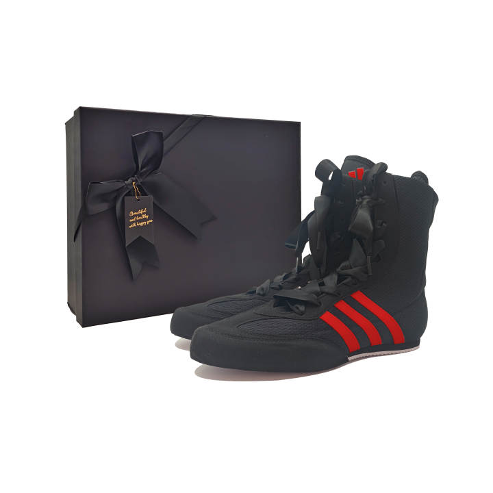 Adidas Adidas Box Hog 2.0 Dark Night Flowing Fire Slip Resistant Lightweight Non slip Lightweight High top Training Shoes