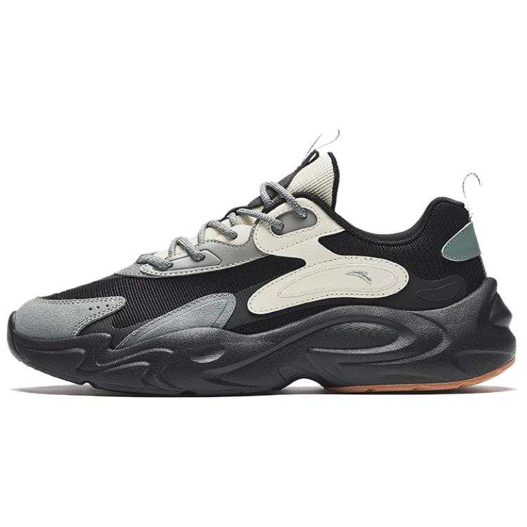Anta Life Collection Cushioning Slip Resistant Low top Chunky Sneakers Men's Black