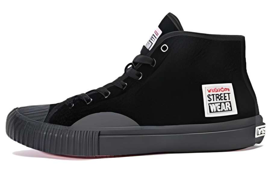 Vision Street Wear Trick High top Canvas Shoes Unisex Black