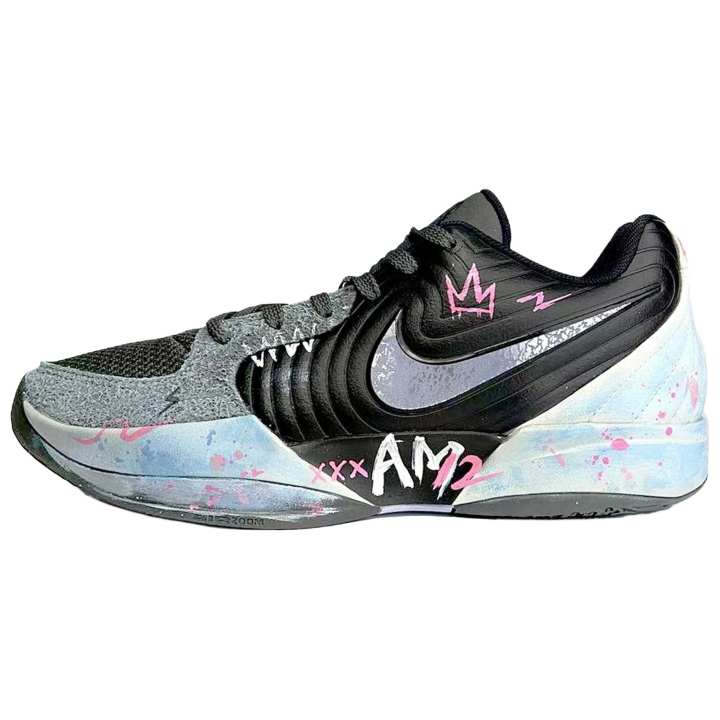 Nike Nike Ja Morant 2 AM12 Killing Move Cushioning Abrasion Resistant Low top Basketball Shoes Men's Black Pink Blue