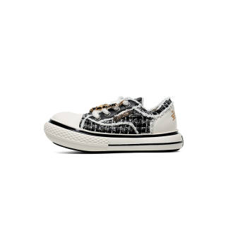 OLD ORDER x ZHAOTAIYANGLIANMING CANVAS Abrasion Resistant Height Increasing Low top Canvas Shoes Unisex White Black