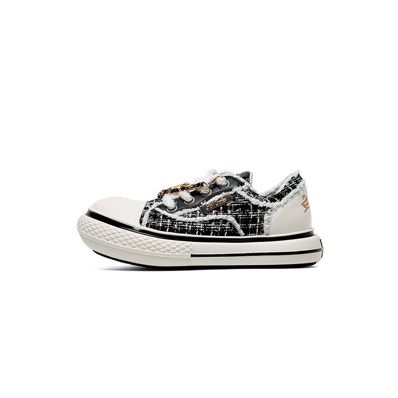 OLD ORDER x ZHAOTAIYANGLIANMING CANVAS Abrasion Resistant Height Increasing Low top Canvas Shoes Unisex White Black
