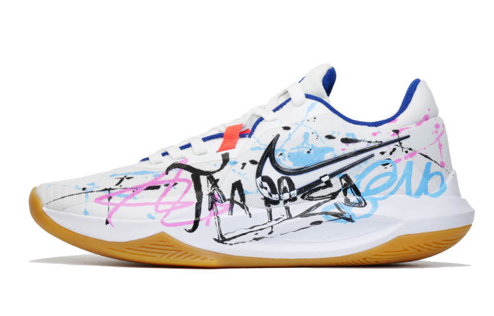 Nike Nike Precision 6 Cushioning Slip Resistant Abrasion Resistant Low top Basketball Shoes Men's White
