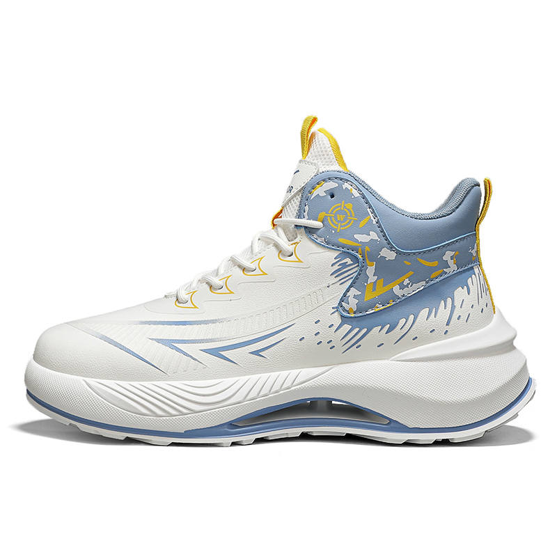 WARRIOR Warrior Cushioning Abrasion Resistant Breathable Coverage Height Increasing Rebound Mid top Basketball Shoes Men's