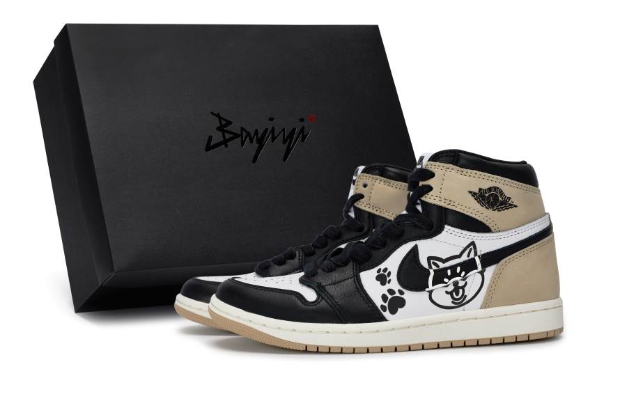 Jordan Jordan Air Jordan 1 High OG 811 Manufacturing, Shiba Inu Bandit, Special Shoe Box Abrasion Resistant Slip Resistant
