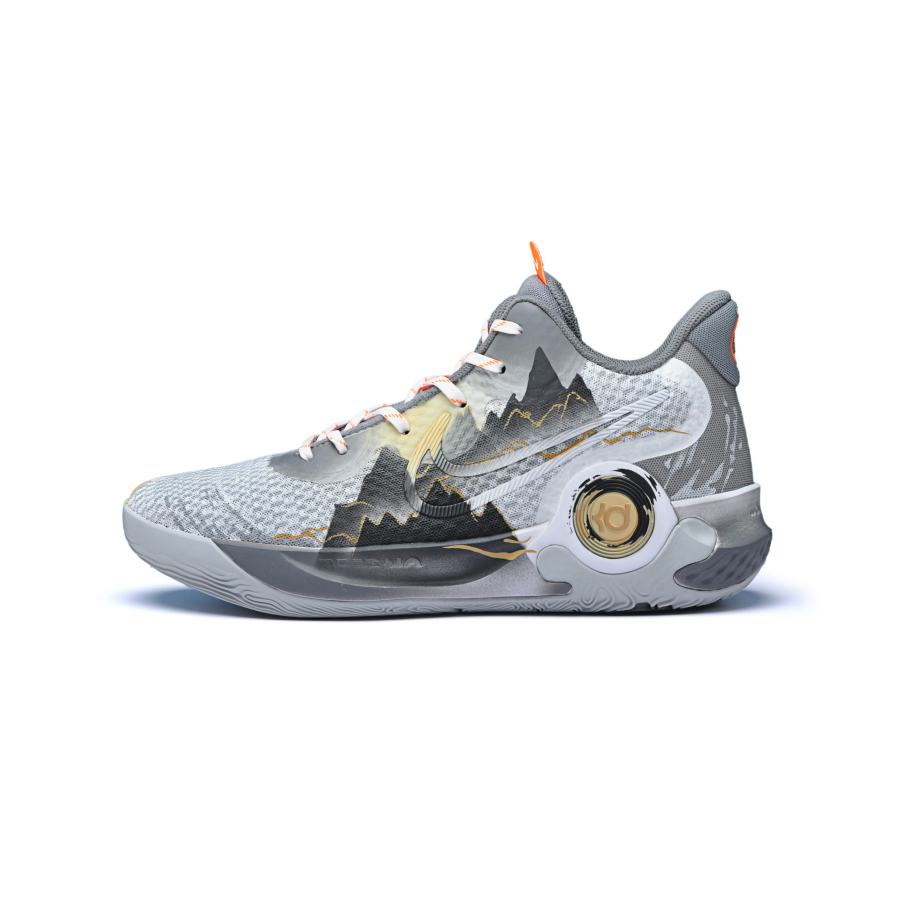 Nike Nike KD Trey 5 IX Slip Resistant Abrasion Resistant Mid top Basketball Shoes Unisex Light Gray