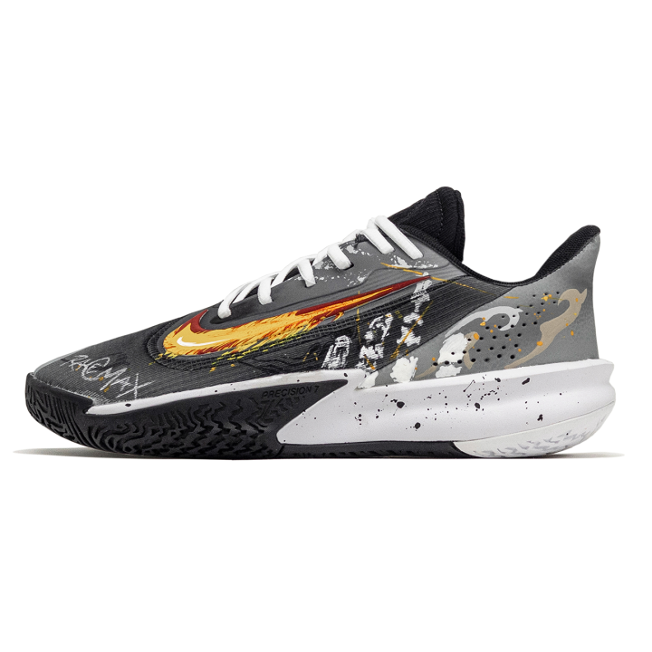 Nike Nike Precision 7 Goku Cushioning Low top Basketball Shoes Men's Black Gold